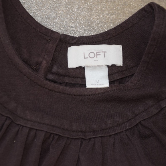 Ann Taylor Loft Casual Dress - A-Line: Brown Solid - Picture 3 of 8